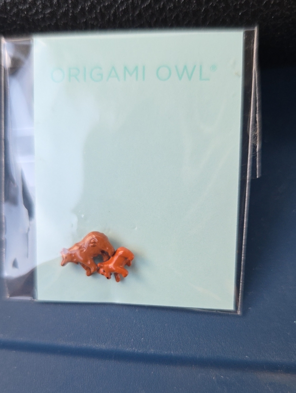 Origami Owl Brown Bear Mom and Cub Charm Set - CH1249